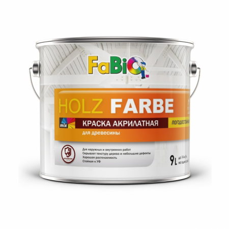 Краска FaBio HOLZ FARBE для деревянных оснований база 3