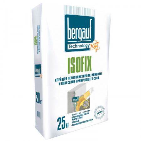 Клей для теплоизоляции Bergauf Isofix Зима 25кг